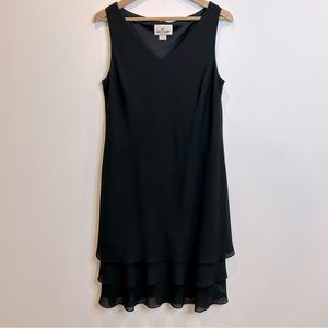 Cattiva New York Vintage Sleeveless Tiered Black Midi Dress